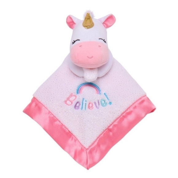 Magic Years Other - Magic Years 13" Unicorn Snuggle Buddies with Message and Rattle Crib toy